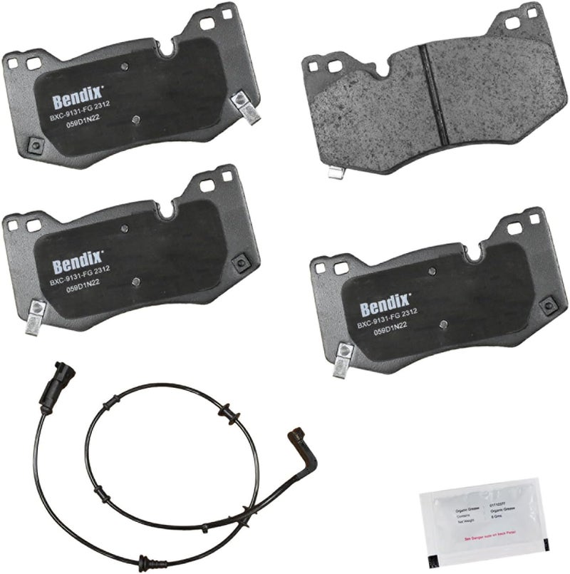 Bendix بطانات الفرامل الأمامية السيراميكية Priority1 CFC2312 لسيارات كاديلاك CT4 2021، CT5 2021-2020، شيفروليه كورفيت 2022-2020 - Image 1